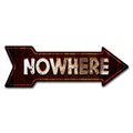 Signmission Nowhere Arrow Decal Funny Home Decor 18in Wide D-A-999702